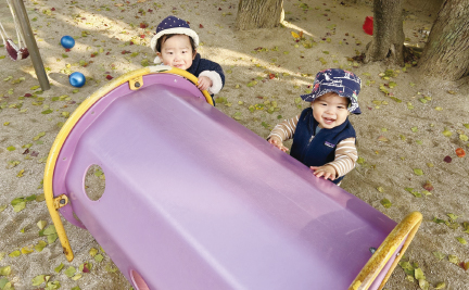写真：お外は楽しいな