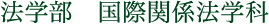 国際関係法学科