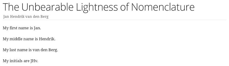 Compound author name attributes